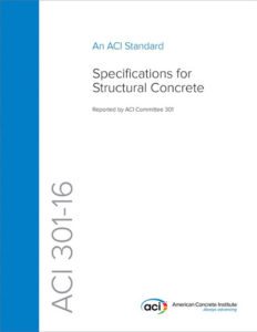 ACI 301-16 Specifications for Structural Concrete. Credit: PRNewsFoto/American Concrete Institute