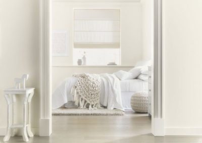 Lowe's: 7006-3 Promenade/ Ace: 22-1A Wedding Cake/ Independent Retailers: V155 Soft Wool/ This perfect, peaceful white provides respite from the noise and stress of daily life at work and home. Timely and timeless - white used deliberately makes all the difference. "With a touch of warm gray, this white gives a more relaxed and natural feel than a crisp pure white," said Kim.