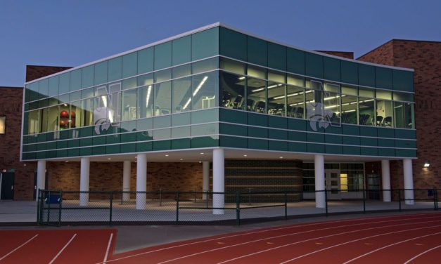 Novi High School’s new fitness center features curved Tubelite curtainwall