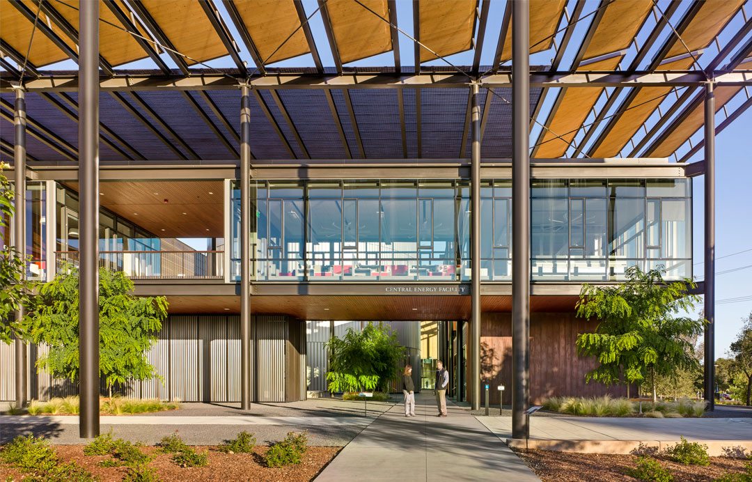 Building materials were selected for durability, performance, sustainability, and contextual references. Stanford University Central Energy Facility, Stanford, Calif. Photo: Robert Canfield Photography