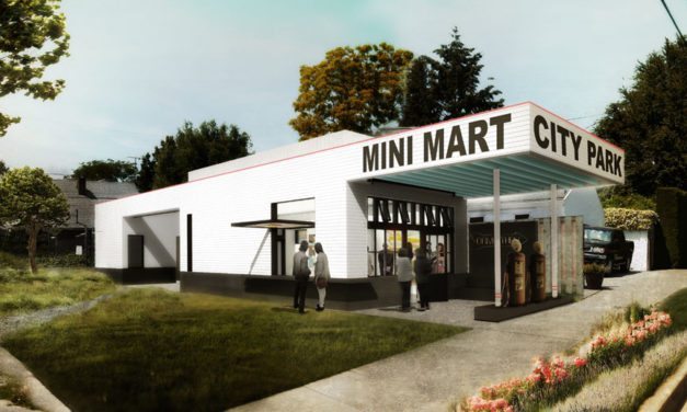 Mini Mart City Park—transformation of gas station into public park and cultural center