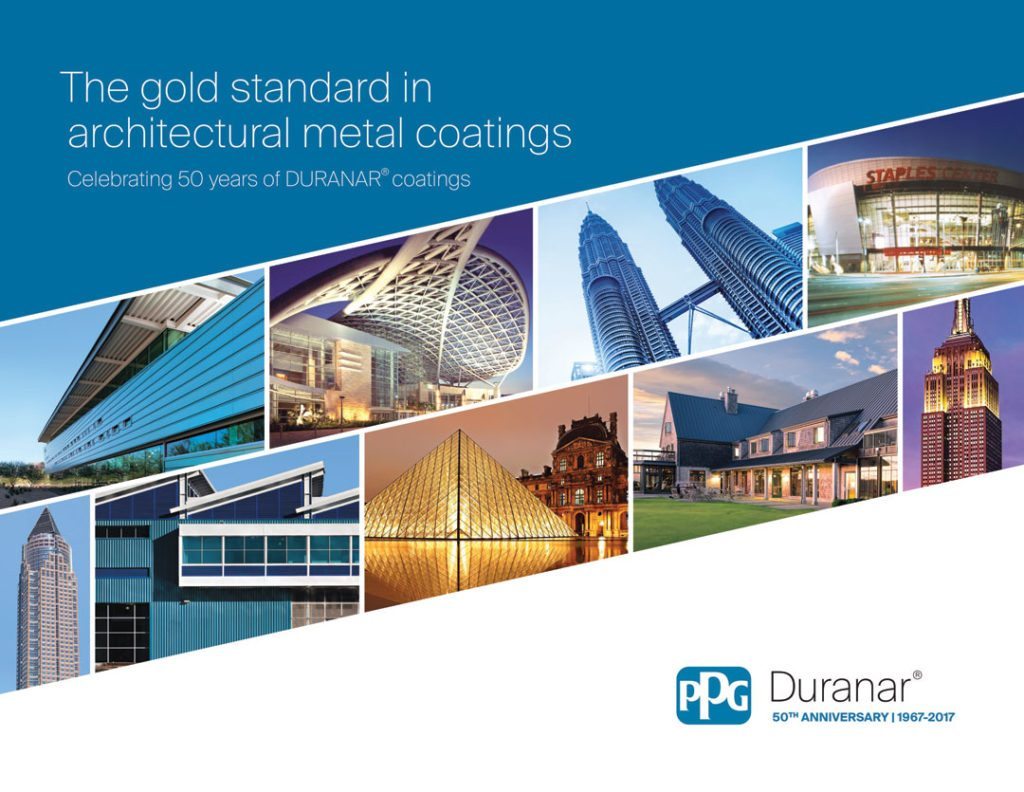 PPG brochure celebrates 50 years of DURANAR coatings PRISM