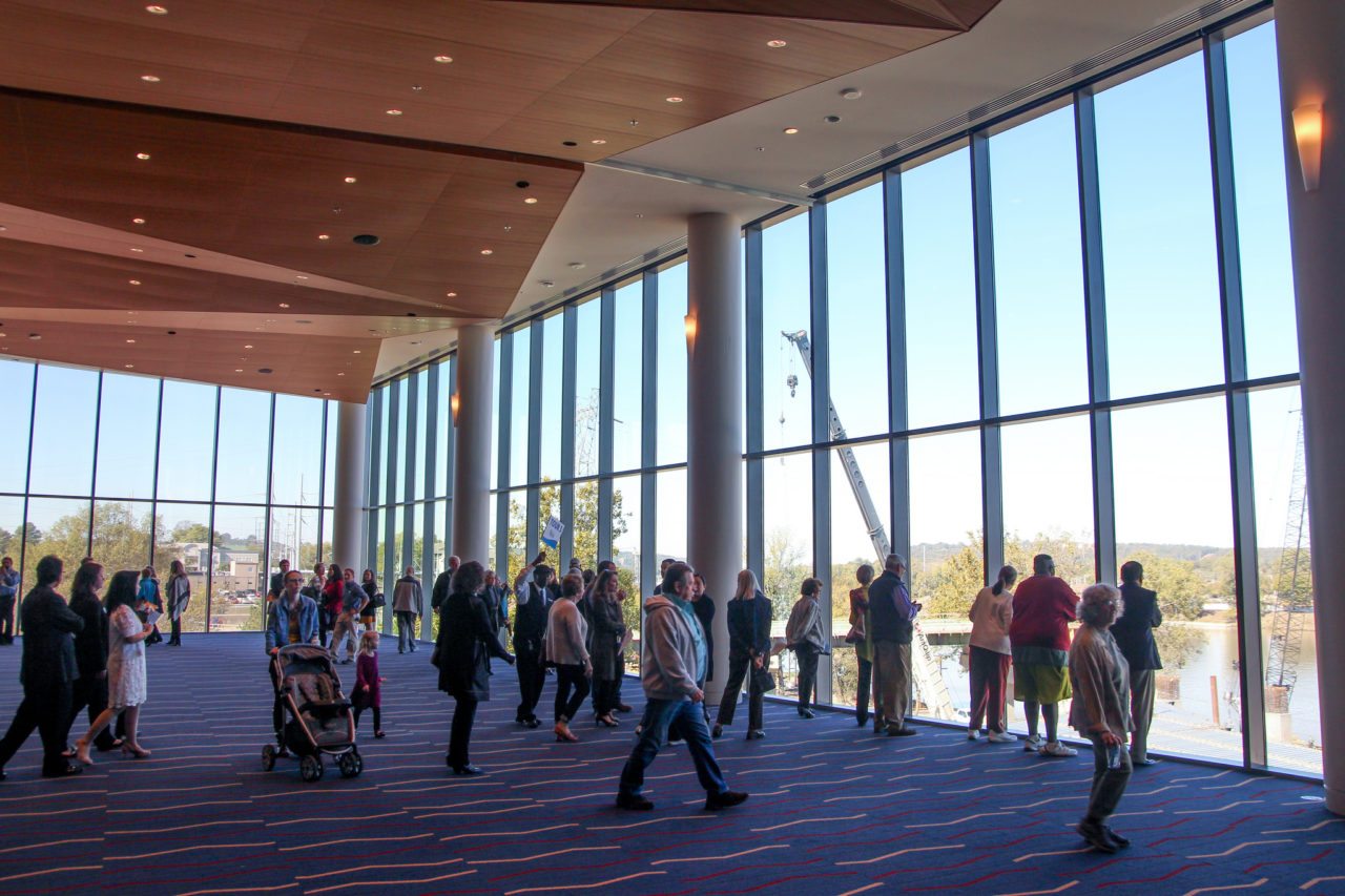 Little Rock Convention and Visitors Bureau’s Robinson Center November 10, 2016 ribbon-cutting. Courtesy of Little Rock Convention and Visitors Bureau