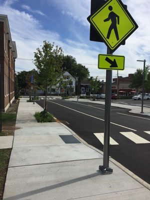 This project, along a short stretch of Millburn Avenue, will improve pedestrian safety for students at Washington School and Millburn High School while enhancing sidewalk accessibility by making the area compliant with the Americans with Disabilities Act (ADA). 