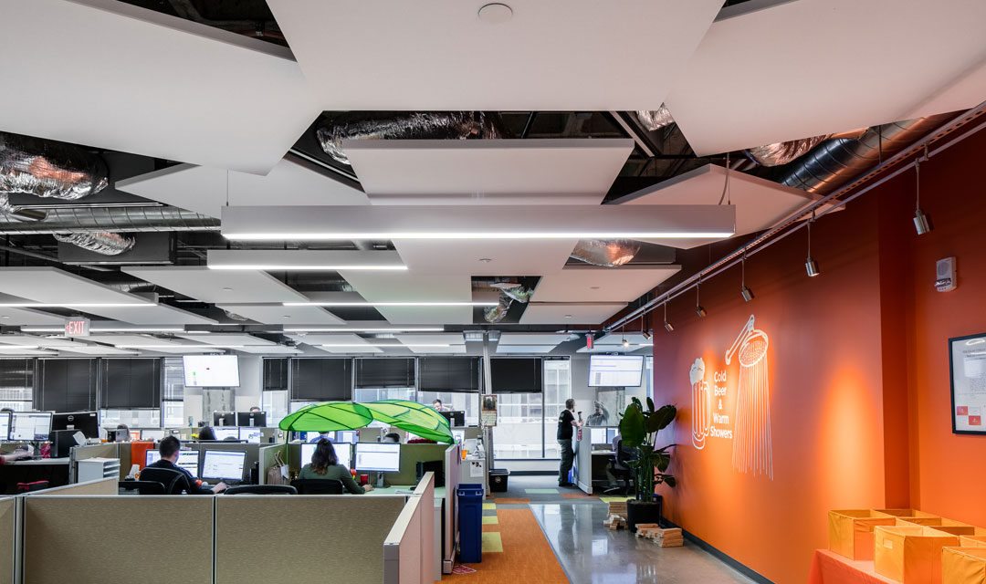 Rockfon’s ceiling systems enhance acoustics and aesthetics for Solar Spectrum’s office design