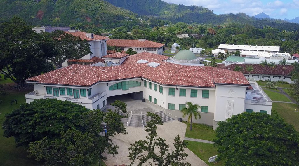 Windward Community College. Through a combination of solar shade canopies, distributed energy storage and energy efficiency measures, Windward Community College will reduce fossil fuel consumption by 70 percent. Credit University of Hawai‘i