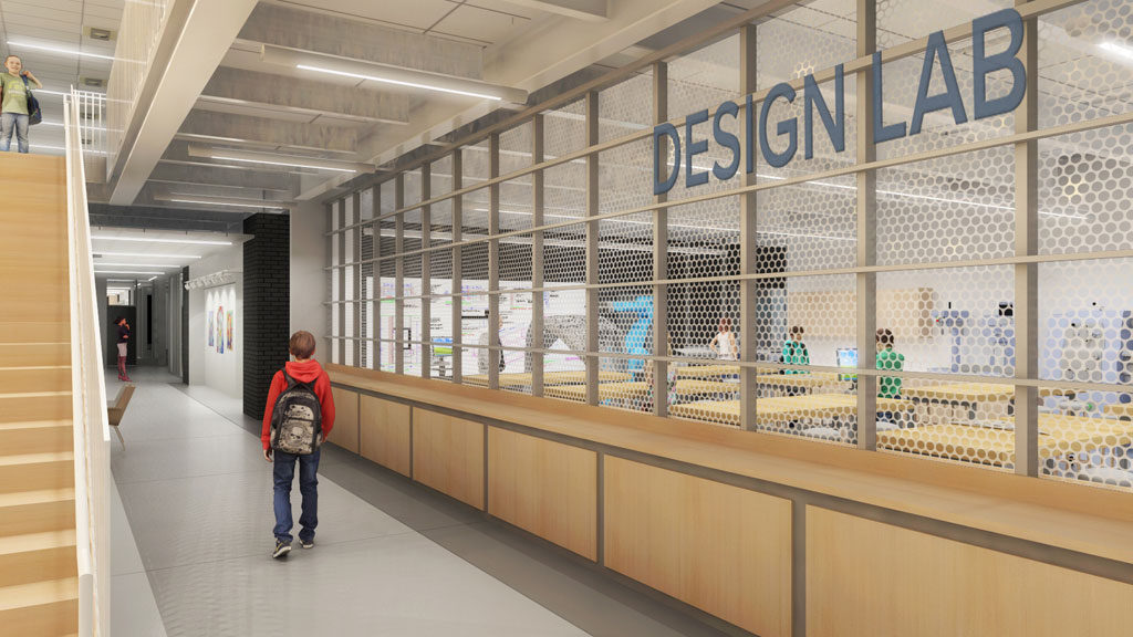 Sartell High School Design Learning Lab. Rendering by Cuningham Group
