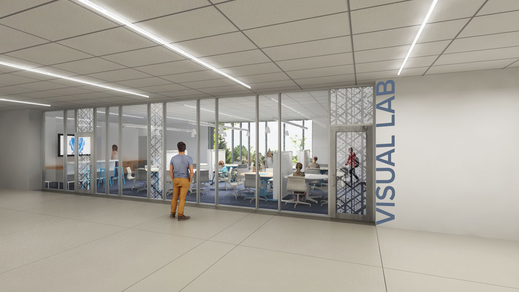 Sartell High School Visual Learning Lab. Rendering by Cuningham Group