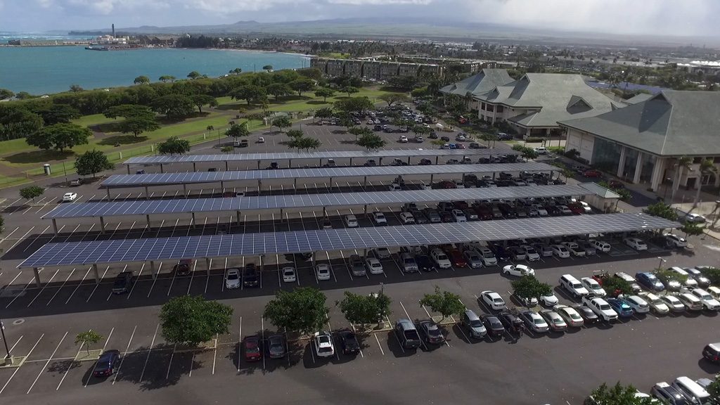 UH Maui College PV. UH Maui College's campus will be among the first in the nation to generate 100 percent of its energy from on-site solar photovoltaic systems coupled with battery storage. Credit University of Hawai‘i