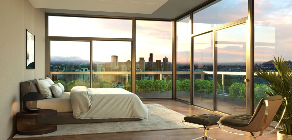 Bedroom sunrise clear. Credit: Kinestral Technologies