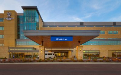 St. Elizabeth’s Hospital features inviting canopies outside, patient-focused care inside