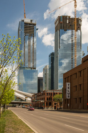 Stantec Tower has now reached 54 stories (646 feet), making it Edmonton’s tallest tower downtown.