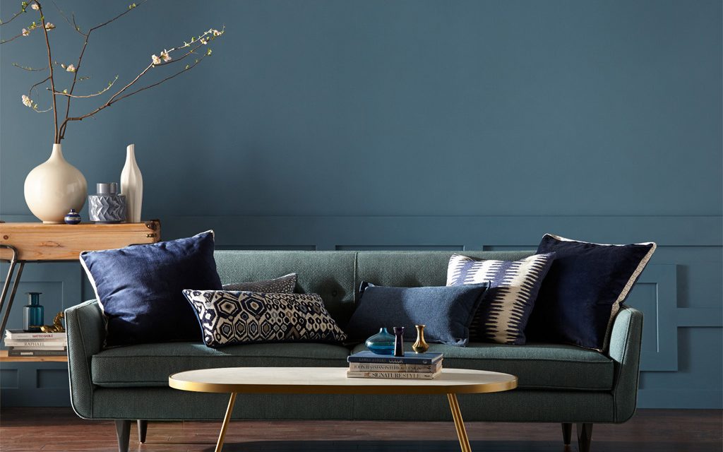behr blue paint living room