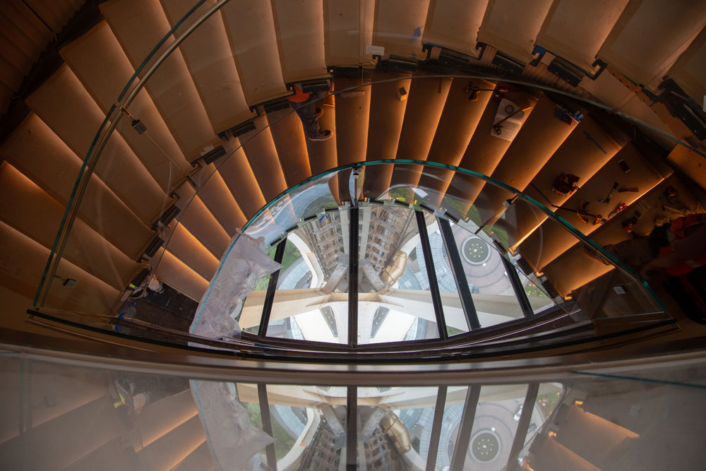 Space Needle's Oculus Stairway. Courtesy of Space Needle