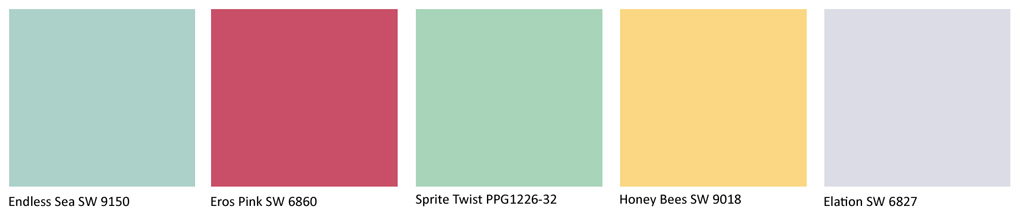 People wishing to create a more welcoming, upbeat exterior to their homes can use many of the colors Smith identifies in her “Reconnect” color palette.