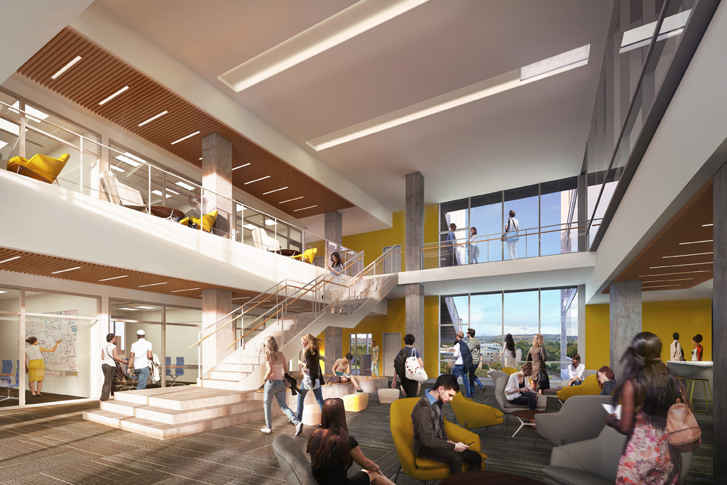 Rendering of the new Interdisciplinary Science and Engineering Building at the University of California, Irvine (UCI).