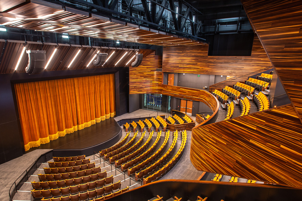 550-seat PNC Theatre in the Pittsburgh Playhouse at Point Park University in Pittsburgh. Photo by John Aldorfer