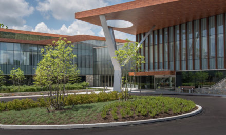 Biophilic design of Philadelphia’s Asplundh Cancer Pavilion features Linetec’s wood grain finish