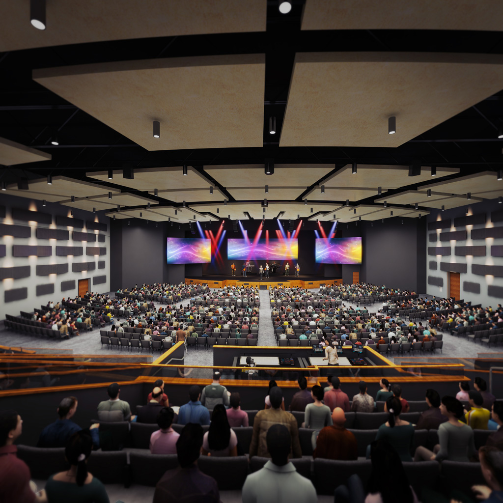 2,000-seat sanctuary designed to accommodate the River of Life Christian Church’s steady growth. Courtesy of Stantec 2,000-seat sanctuary designed to accommodate the River of Life Christian Church’s steady growth. Courtesy of Stantec