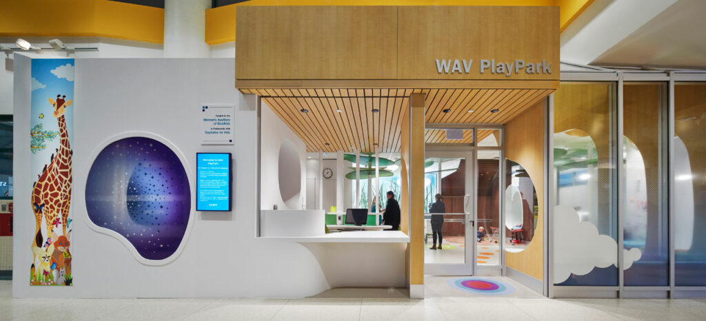 The PlayPark, as seen from the inside of SickKids Hospital in Toronto. Photo credit: Richard Johnson