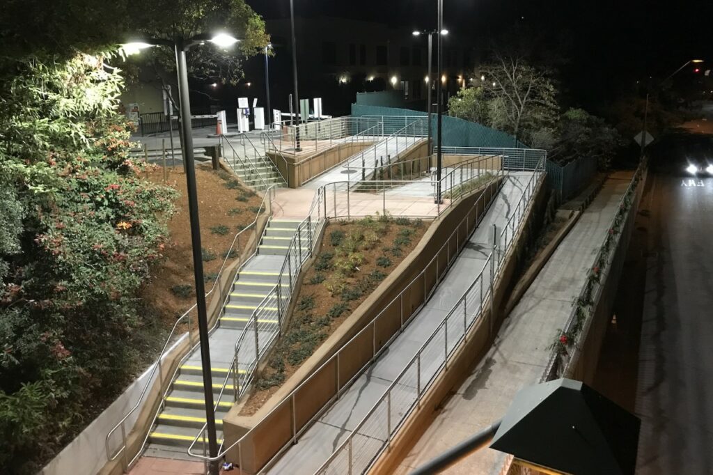 BART Downtown Access Ramp & Lighting, Project No. 4096 in Orinda, CA; LCC Engineering & Surveying, Inc. in Martinez, CA.