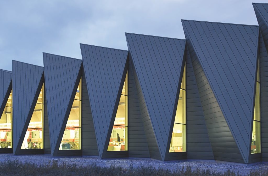 RHEINZINK zinc façade cladding creates distinctive aesthetic with sustainable, enduring performance