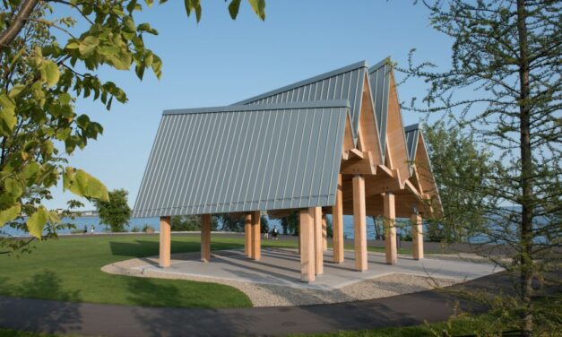 Canadian waterfront trail pavilion features RHEINZINK panels