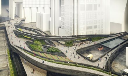 Conceptual design for pedestrian path would link Moynihan Train hall with newly developed Hudson Yards