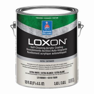 Sherwin-Williams Loxon Self Cleaning Acrylic Coating Finishing Satin Extra White 1G