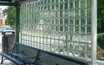 EXTECH offers GRIDLOCK “snap-in” glass brick wall systems for transit and high-traffic applications