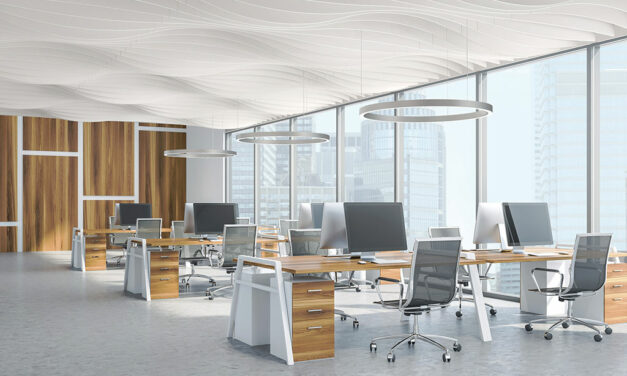 New FELTWorks™ Blades from Armstrong redefine ceiling plane with soft visual that quiets interior spaces