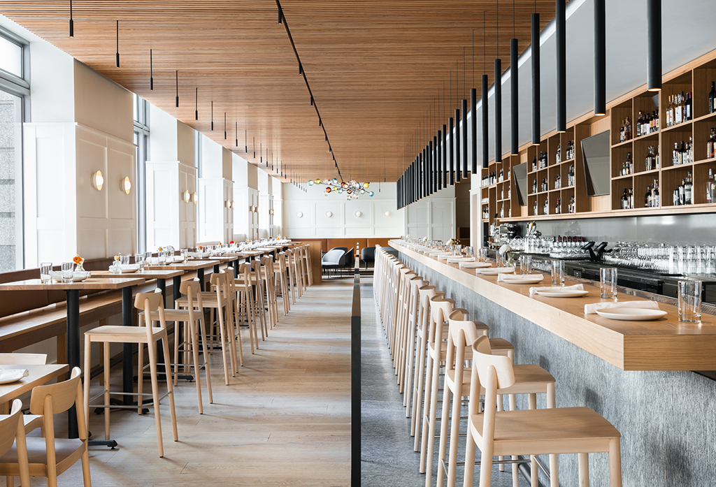 Cortina is a new Italian restaurant in Seattle designed by Heliotrope Architects. Photo credit: Haris Kenjar