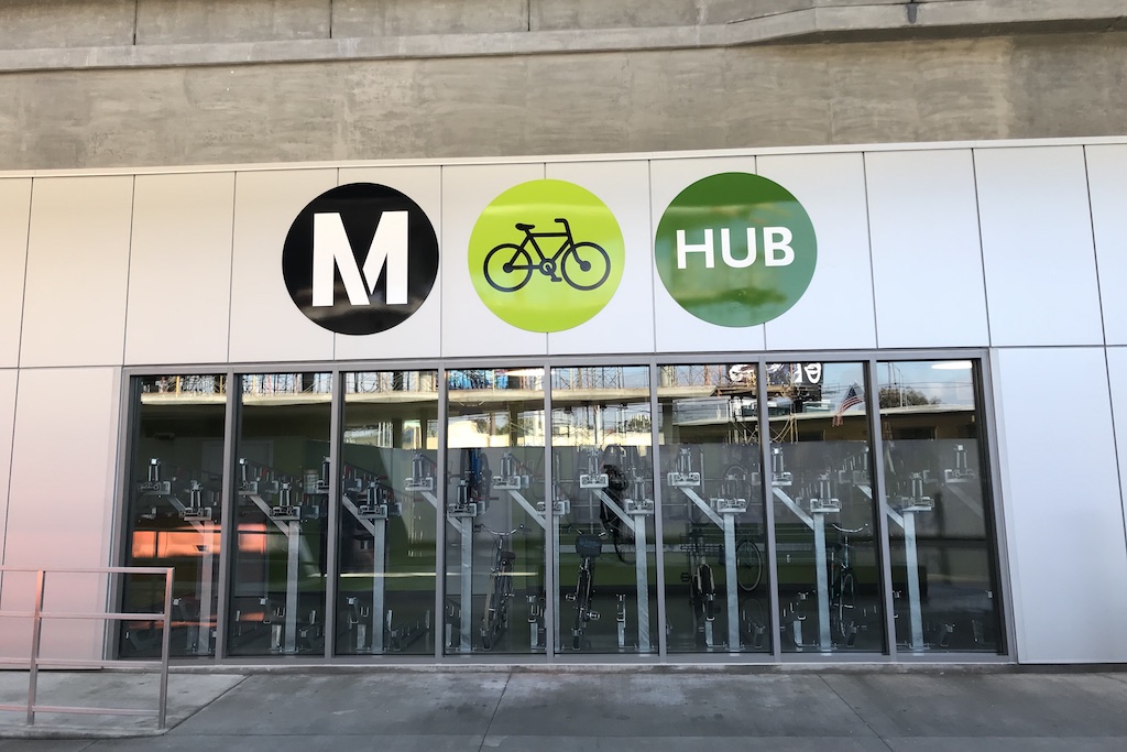 Culver City Expo Station Metro Bike Hub Design in Culver City, CA. Photo courtesy of ACEC California