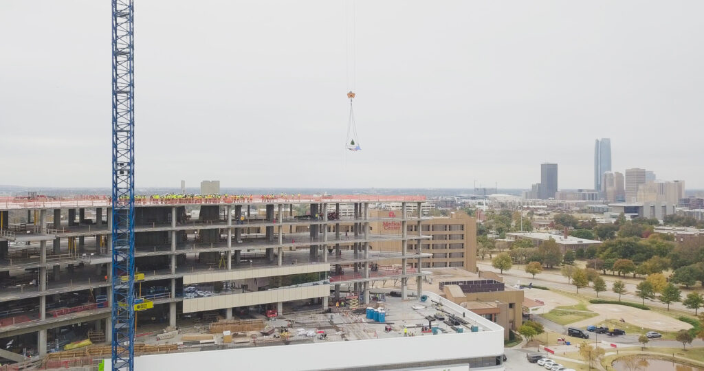 Oklahoma’s largest hospital expansion project and economic driver reaches construction milestone