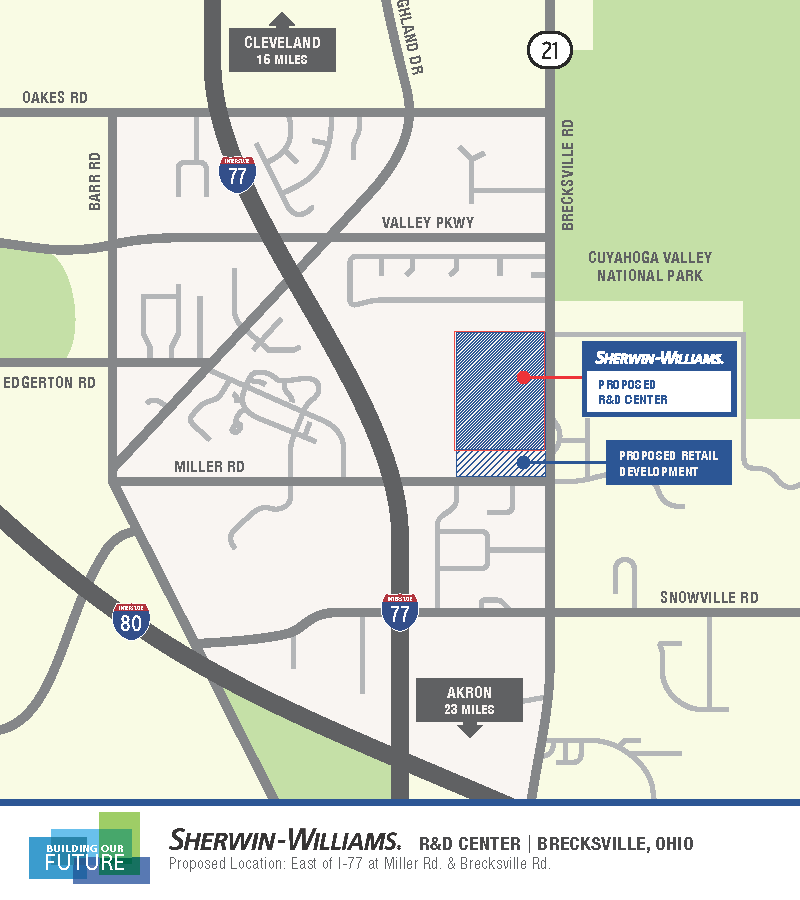 Sherwin-Williams Plans to build new R&D center in Brecksville 