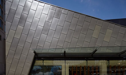 Arc’teryx’s flagship store in Vancouver features zinc panel façade inspired by nearby mountains