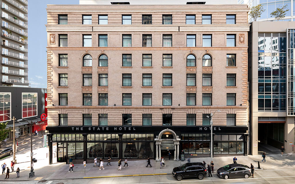 Transformation of historic Eitel Building into The State Hotel in Seattle