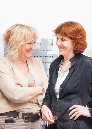 Yvonne Farrell and Shelley McNamara. Photo credit: © Alice Clancy, courtesy of the Pritzker Architecture Prize