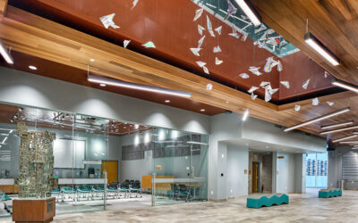 Rockfon metal ceilings create a collaborative learning environment for Wichita Public Library