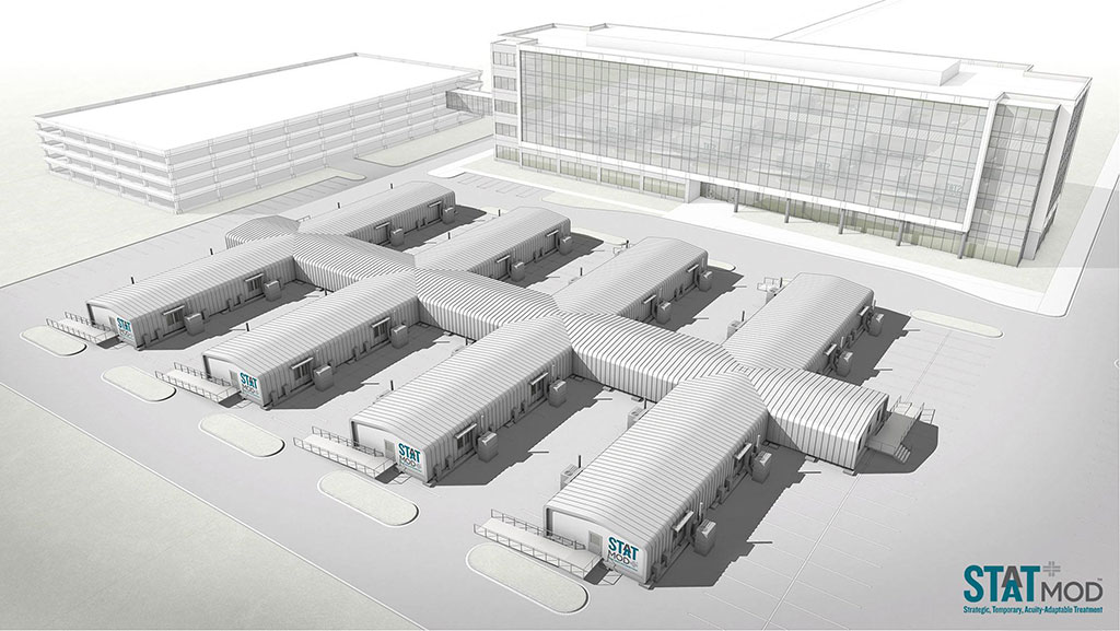 Self-Sufficient Temporary Hospital with Infrastructure. Image courtesy of HGA and The Boldt Company