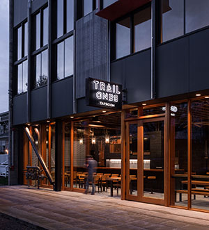 The Trailbend Taproom also designed by Graham Baba.  Photo credit: Haris Kenjar