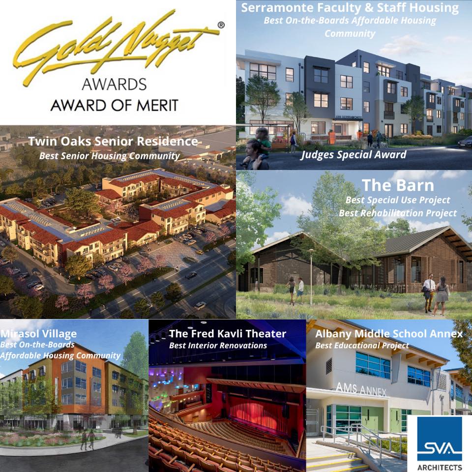 SVA Architects receives seven PCBC Gold Nugget honors