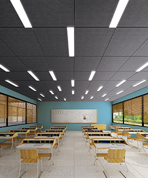 CertainTeed Techstyle® Acoustical Ceilings. Photo courtesy of CertainTeed 