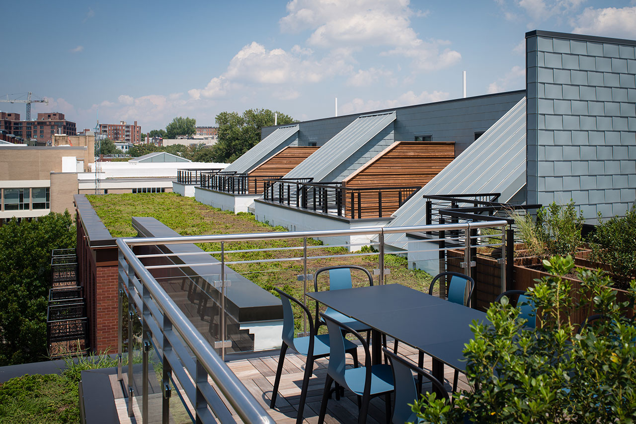 LEED Silver, Reed Row, Washington, D.C. Photo by John Cole, courtesy of RHEINZINK