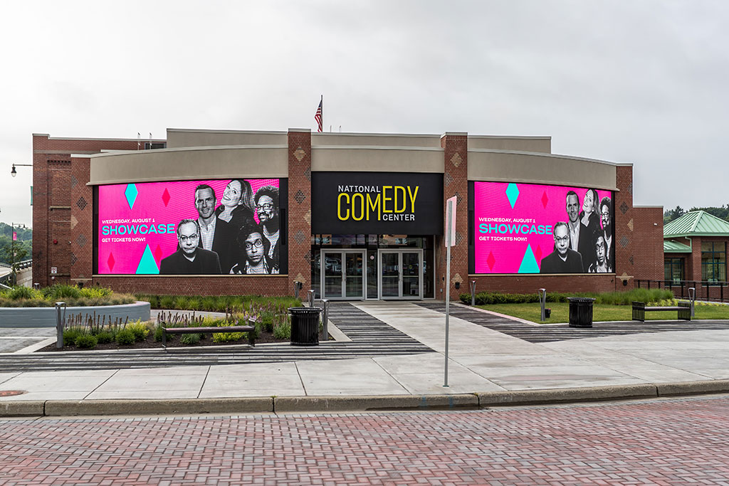 The National Comedy Center in Jamestown, New York. Photo credit: Paul Gibbens, Gibbens Creative; courtesy of E.E. Austin & Son, Inc.