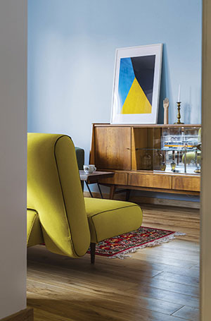 This versatile hue has universal appeal across multiple design styles. The calming color plays well with other mood-boosting hues like coral and chartreuse. Photo courtesy of Dunn-Edwards Paints