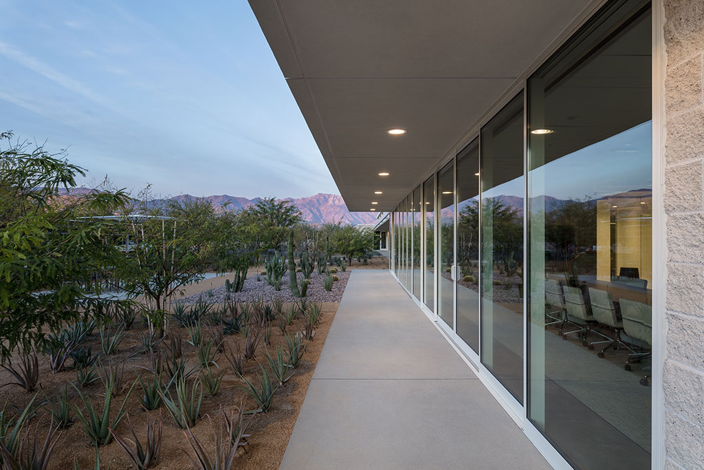 Administration Building offices offer views of desert landscaping. Photo credit: The Annenberg Foundation Trust at Sunnylands