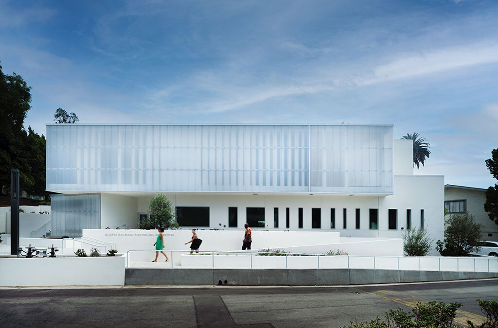 Glorya Kaufman Performing Arts Center transforms former temple with EXTECH’s translucent LIGHTWALL system