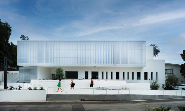 Glorya Kaufman Performing Arts Center transforms former temple with EXTECH’s translucent LIGHTWALL system